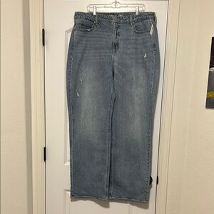 Women’s NWT Size 18 Tall Extra High Rise Curvy Sky-Hi Wide Leg Jeans